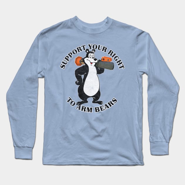 Support Your Right To Arm Bears Long Sleeve T-Shirt by DankFutura